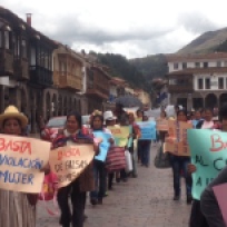 protest march in Cusco