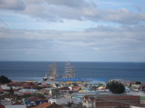 tall ships in the harbor